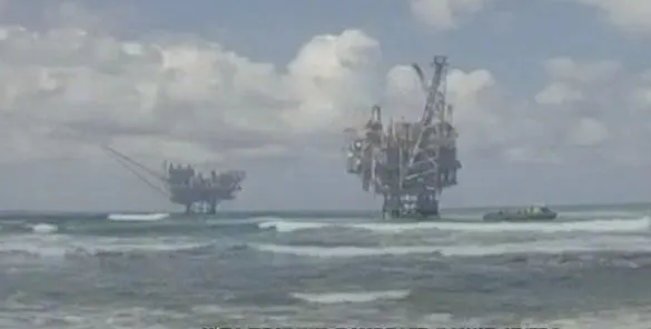 הדמיית אסדת גז מול חוף דור
