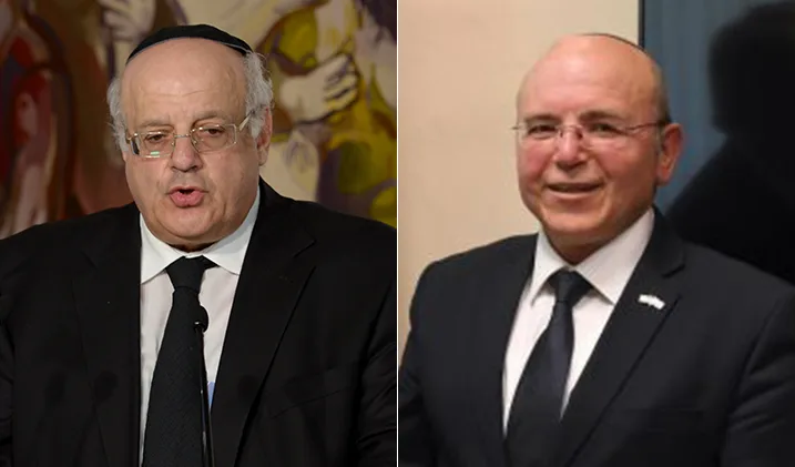 היועץ לביטחון לאומי וראש המטה לביטחון לאומי מאיר שבת, יו''ר ועדת הבחירות המרכזית של הבחירות לכנסת ה-22 חנן מלצר