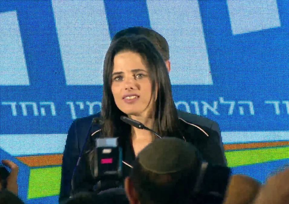 איילת שקד לאחר תוצאות המדגם