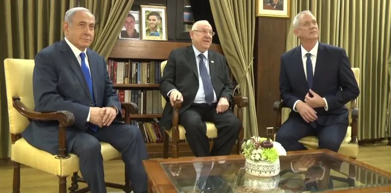 בנימין נתניהו, ראובן ריבלין, בני גנץ