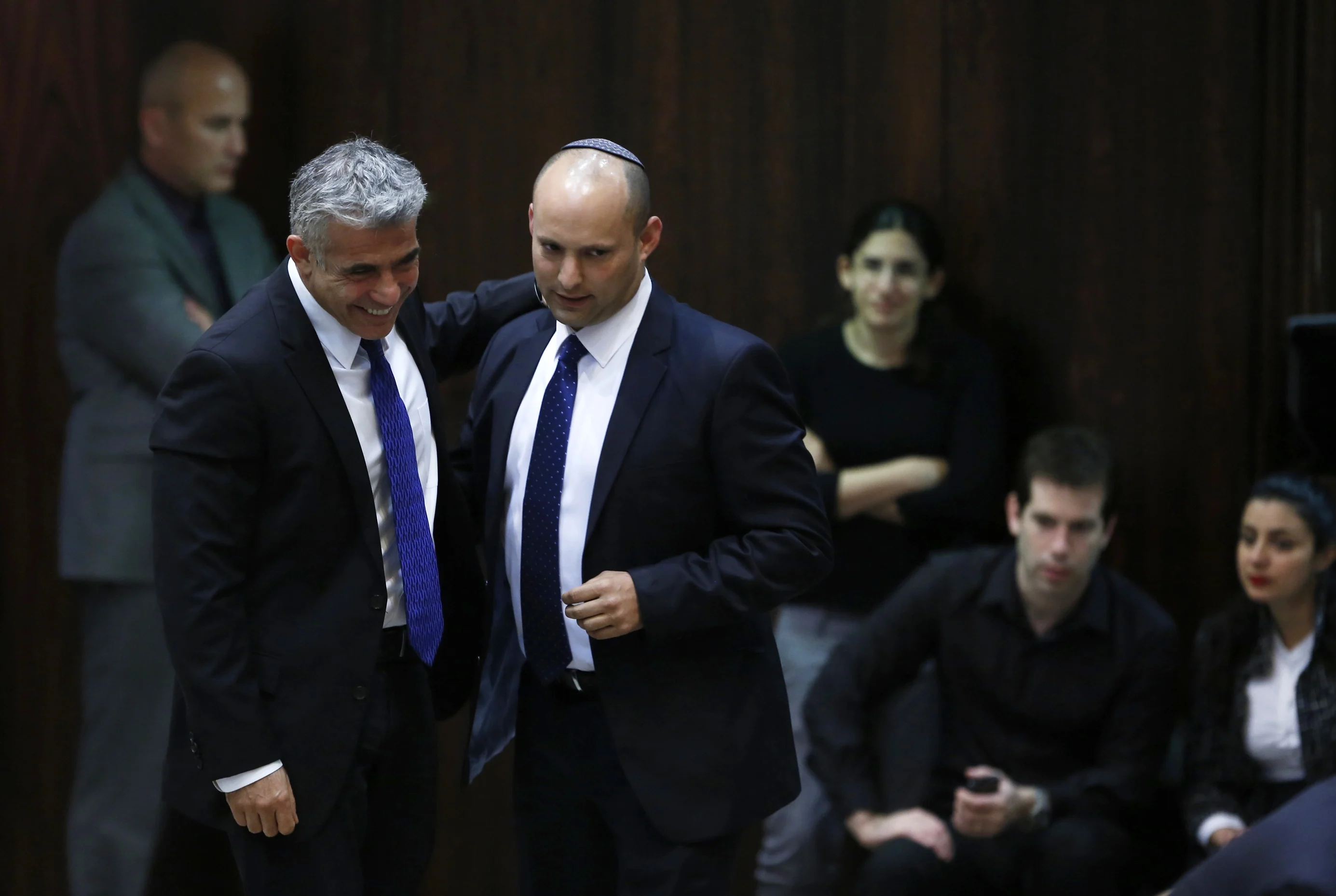 יאיר לפיד ונפתלי בנט בכנסת