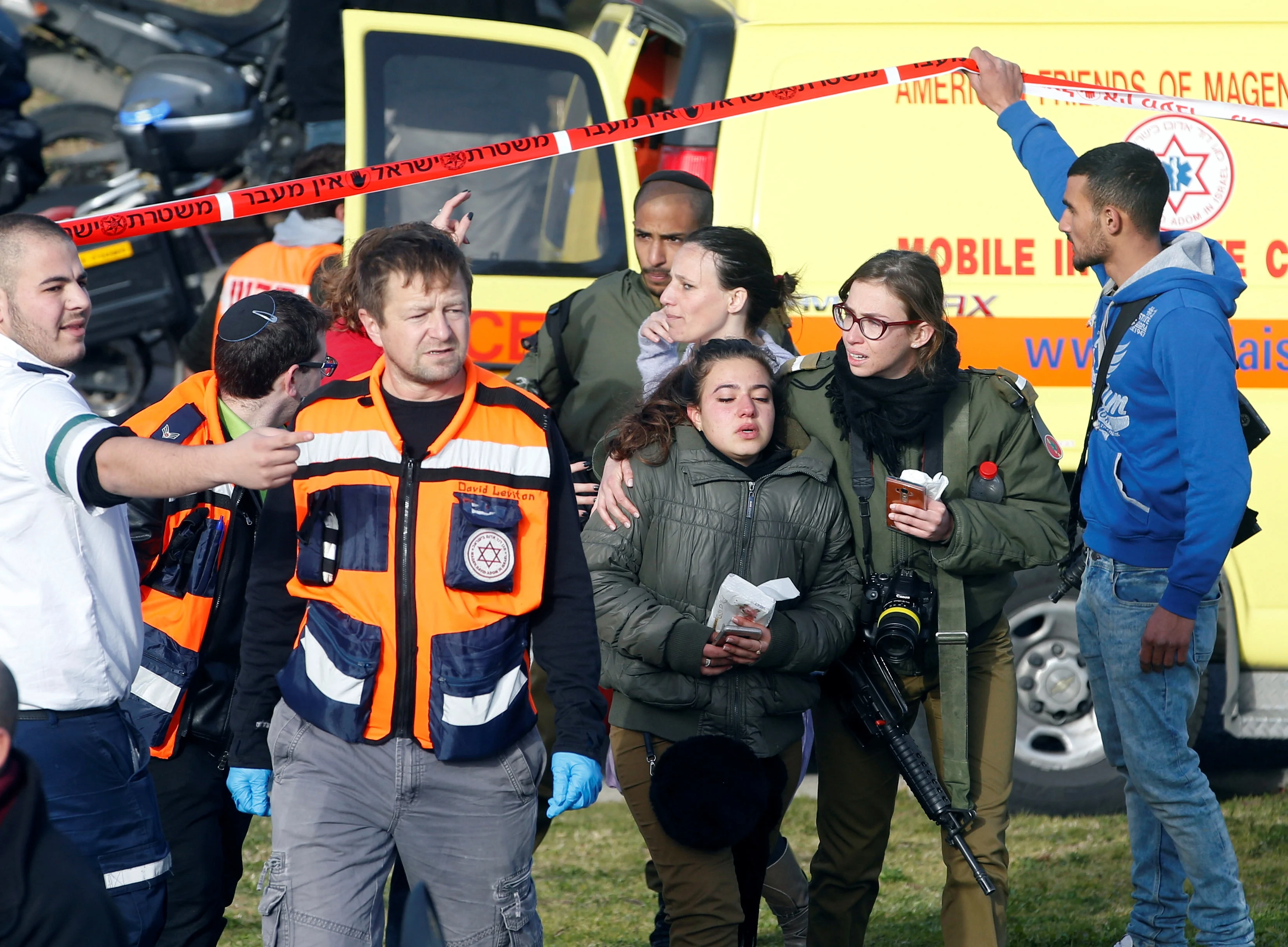 זירת פיגוע דריסה בסמוך לארמון הנציב בירושלים בו נהרגו לפחות 4 בני אדם