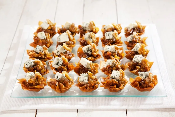 גביעי פילו רוקפור וריבת בצל