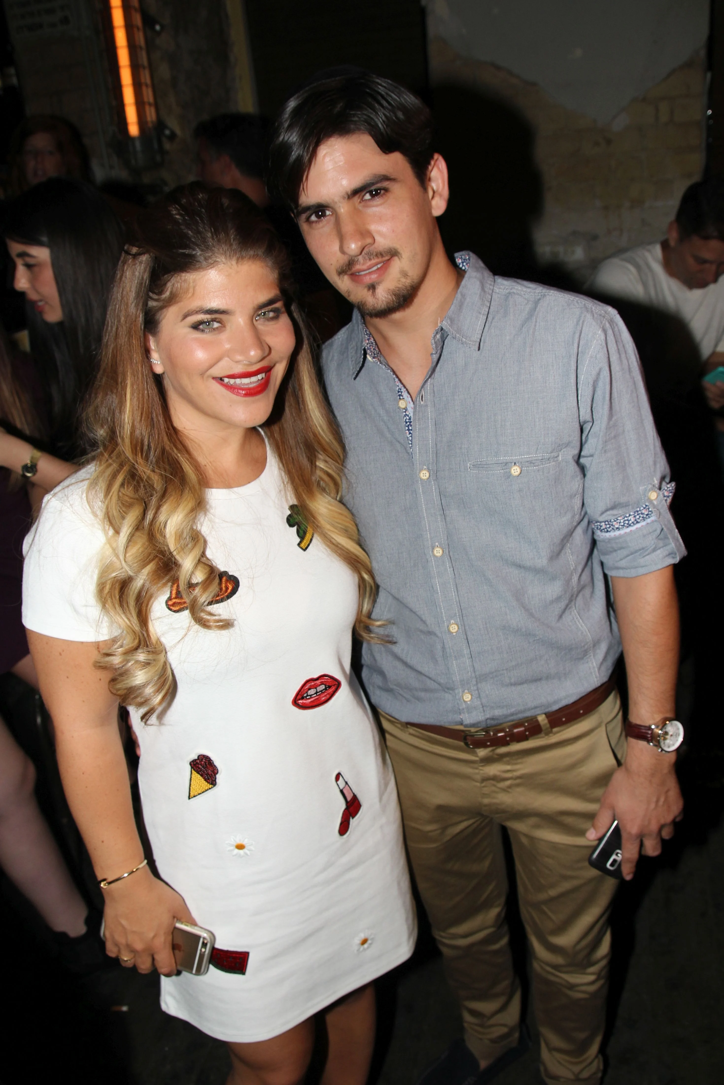 ג'קי אזולאי ובעלה. עכשיו כבר אין בטן