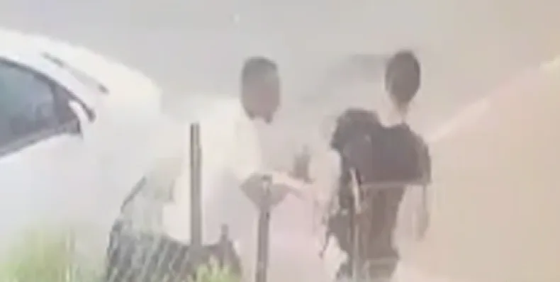 צילום מצלמת האבטחה של מעצרו של יעקב מלסה מרחובות