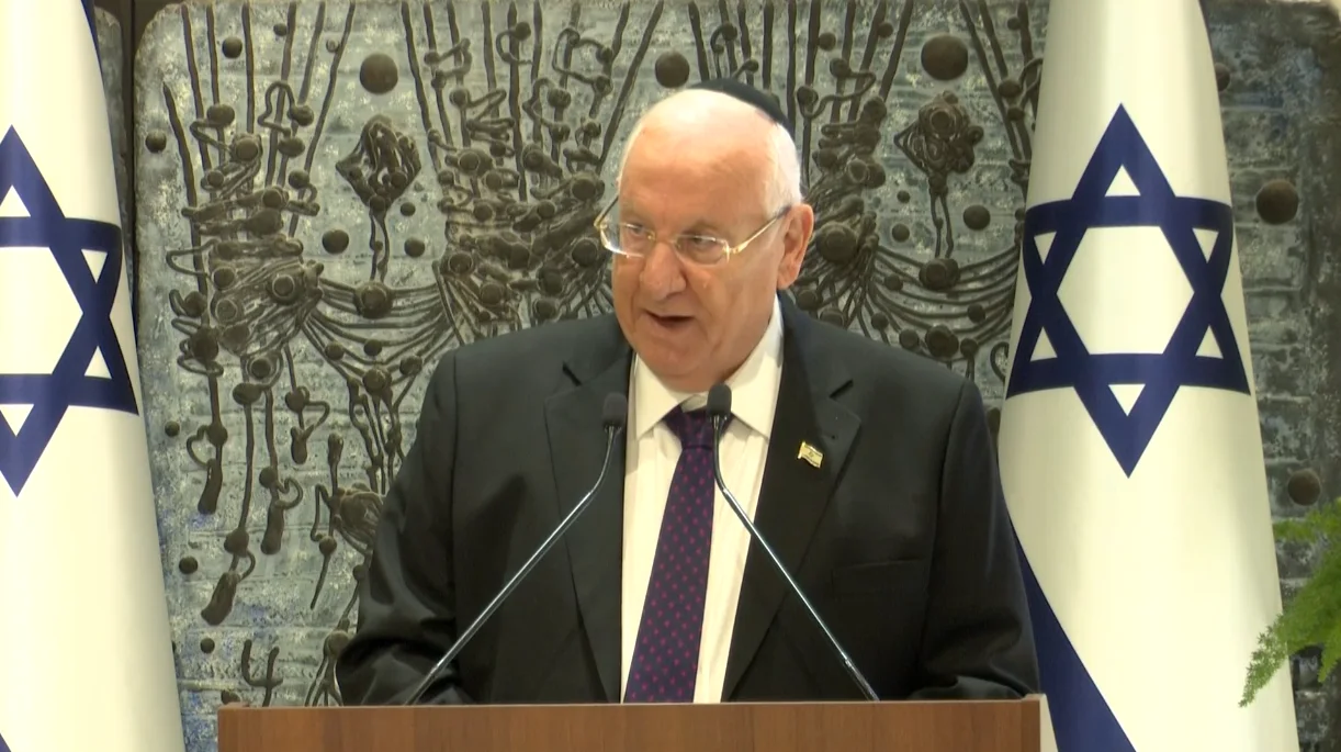 נשיא המדינה ראובן ריבלין בטקס אזכרה לרבין בבית הנשיא