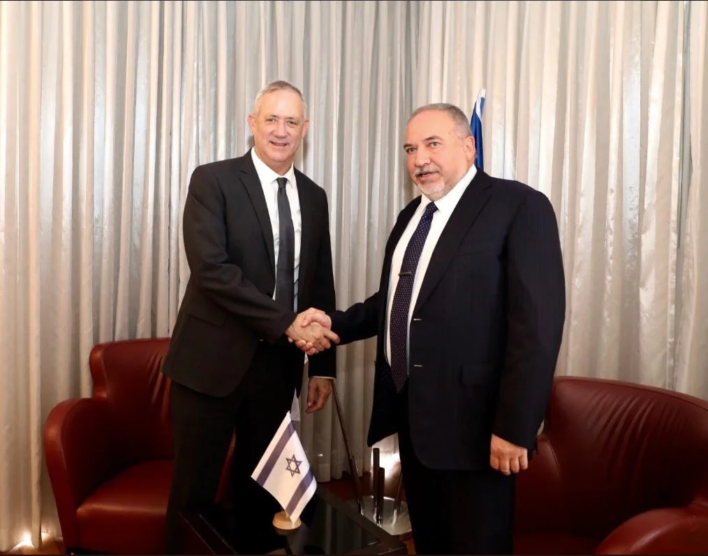 בני גנץ ואביגדור ליברמן
