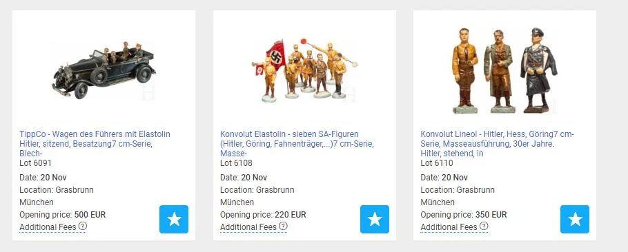 צעצועים בדמות היטלר ובכירים נאצים