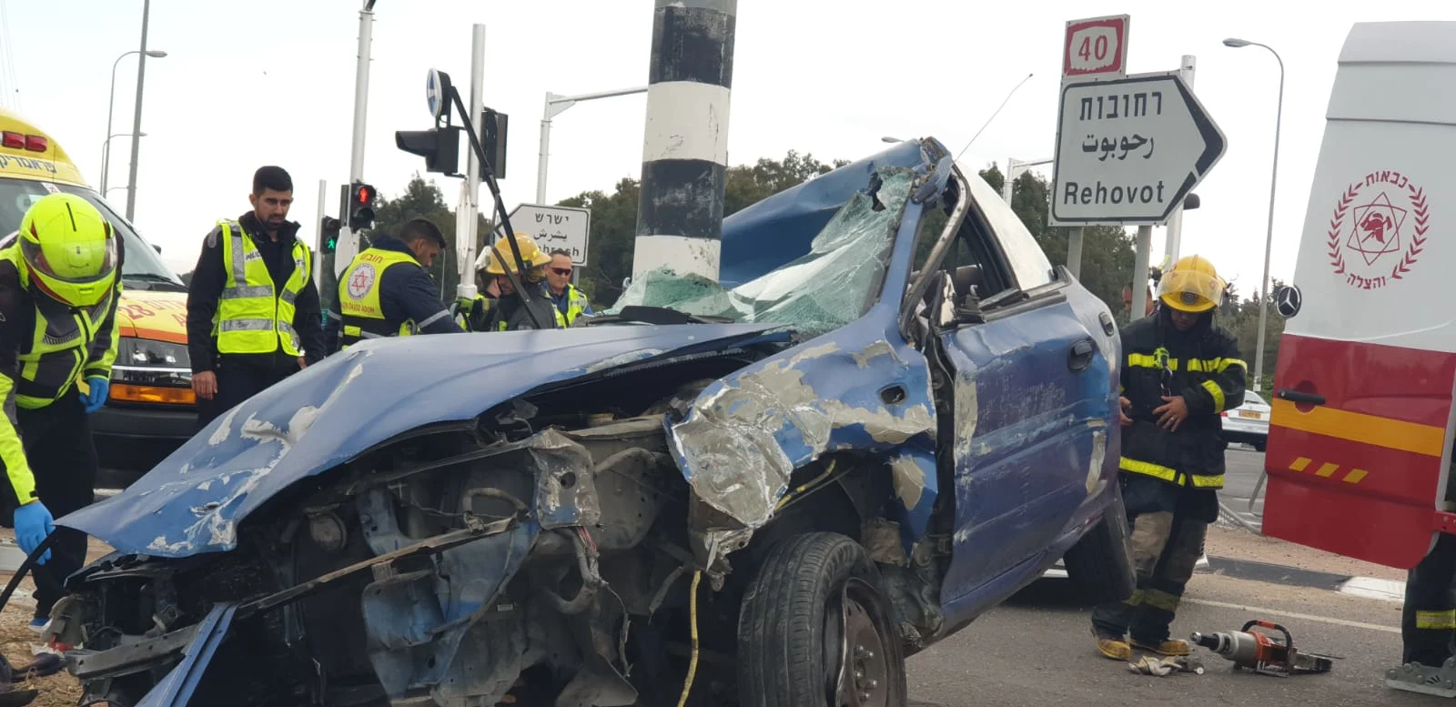 תאונה, כביש 40, ישרש, צומת ישרש