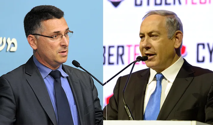 בנימין נתניהו וגדעון סער