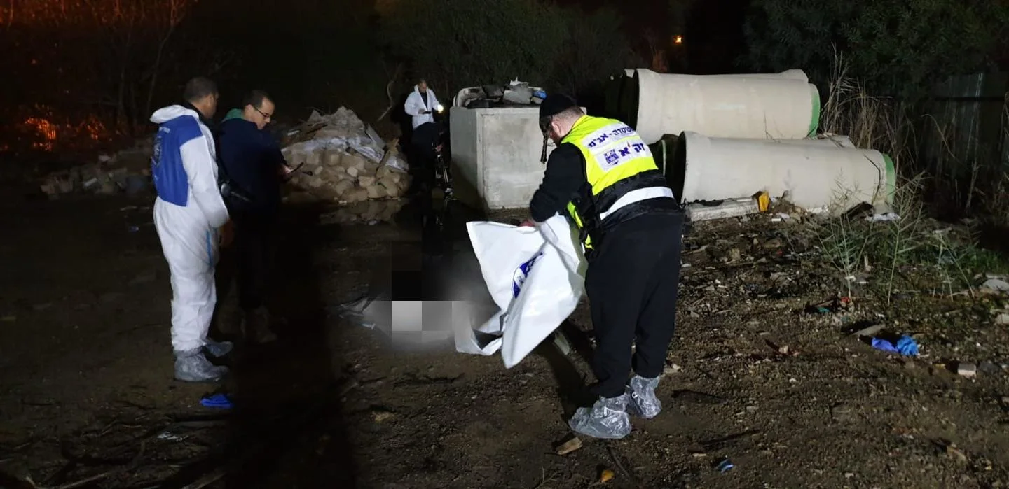 הזירה שבה נשרף למוות גבר כבן 30 באיזור התעשייה שמן בחיפה