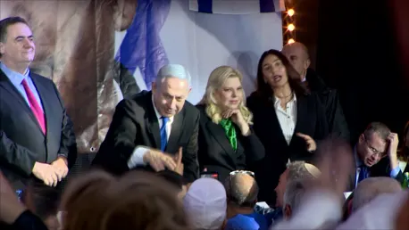 בנימין ושרה נתניהו, מירי רגב וישראל כץ בכנס לקראת הפריימריז בליכוד