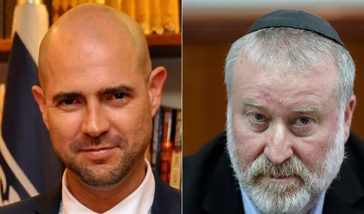 יועמ''ש אביחי מנדלביט ושר המשפטים אמיר אוחנה