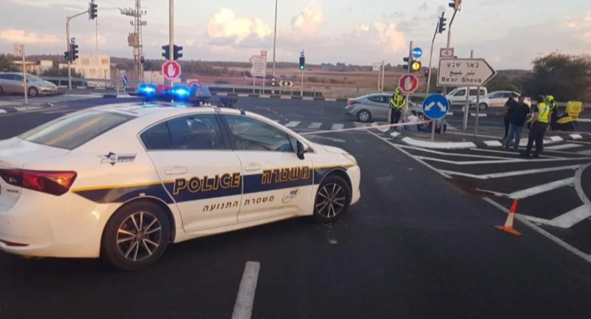 זירת התאונה בזיקים שבה נפצעה קשה הדר בן קמחי מפגיעת מכונית