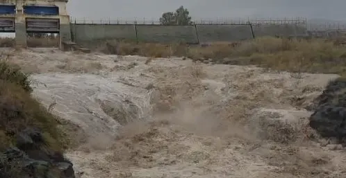 הירמוך גועש אחרי לילה גשום מאד