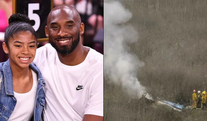 זירת התרסקות המטוס וקובי בראיינט עם בתו ג'יאנה