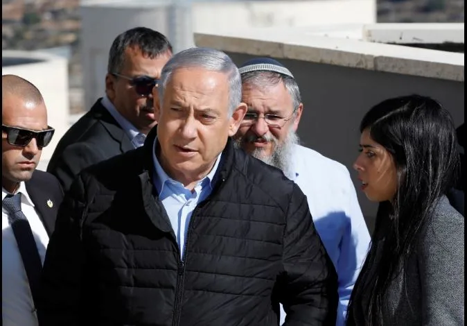 בנימין נתניהו בביקור באלון שבות
