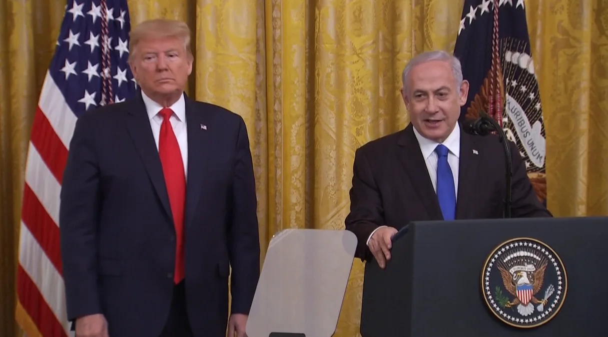 ראש הממשלה בנימין נתניהו מתייחס לדבריו של נשיא ארצות הברית דונלד טראמפ על תוכנית השלום