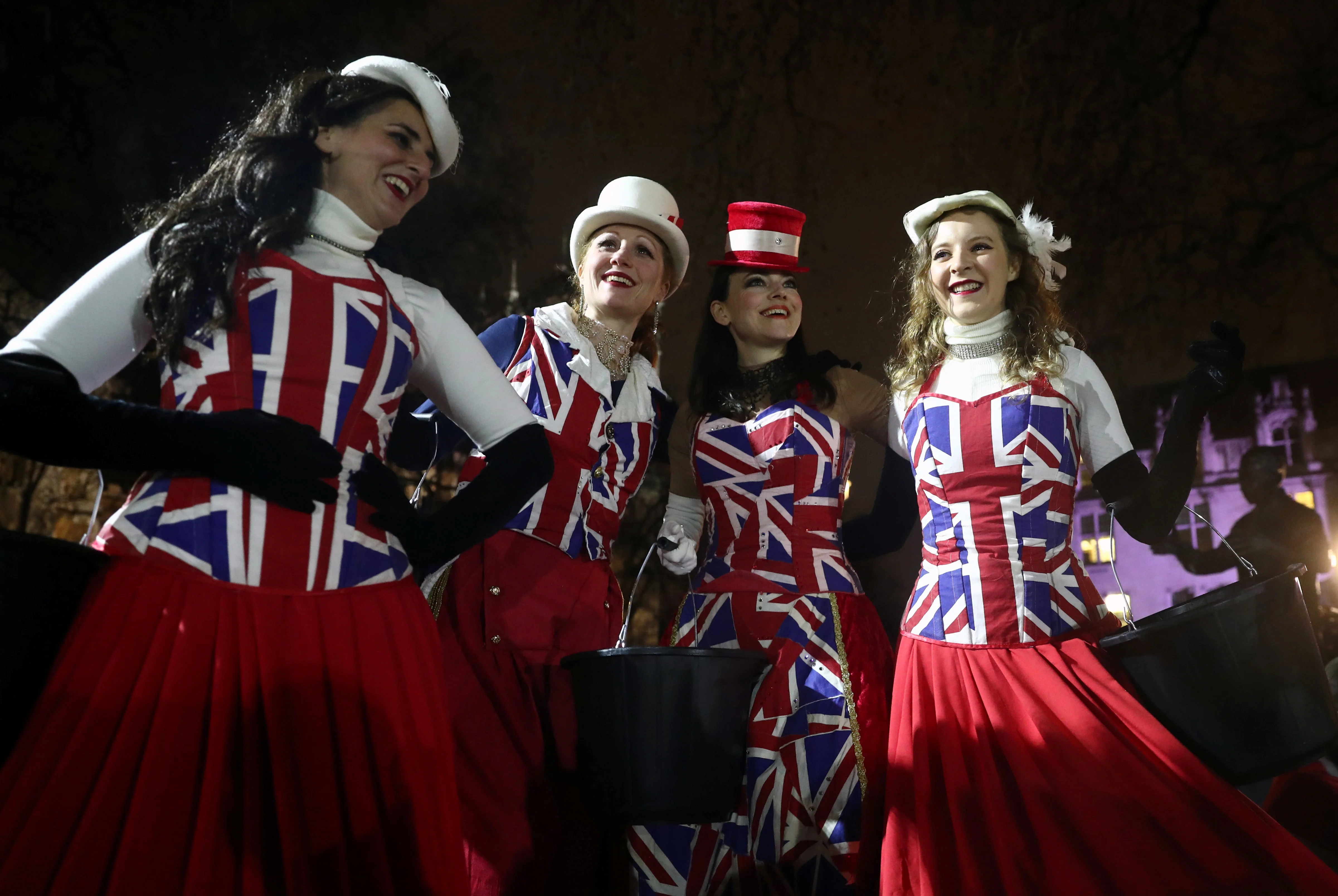 חגיגות בלונדון ביום הברקזיט