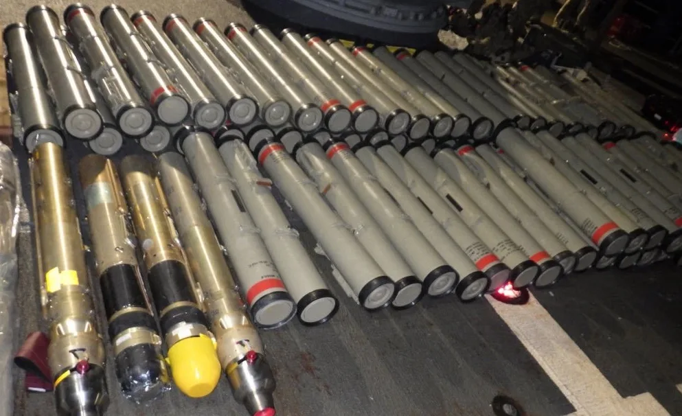 הנשק שנמצא על הספינה האיראנית