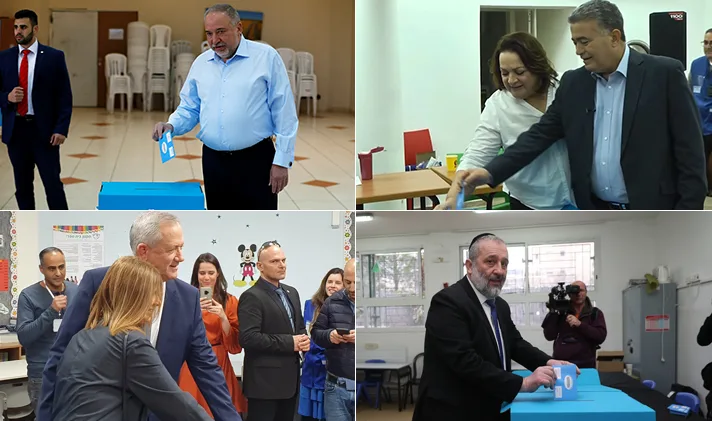 ראשי המפלגות מצביעים