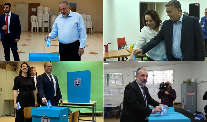 ראשי המפלגות מצביעים