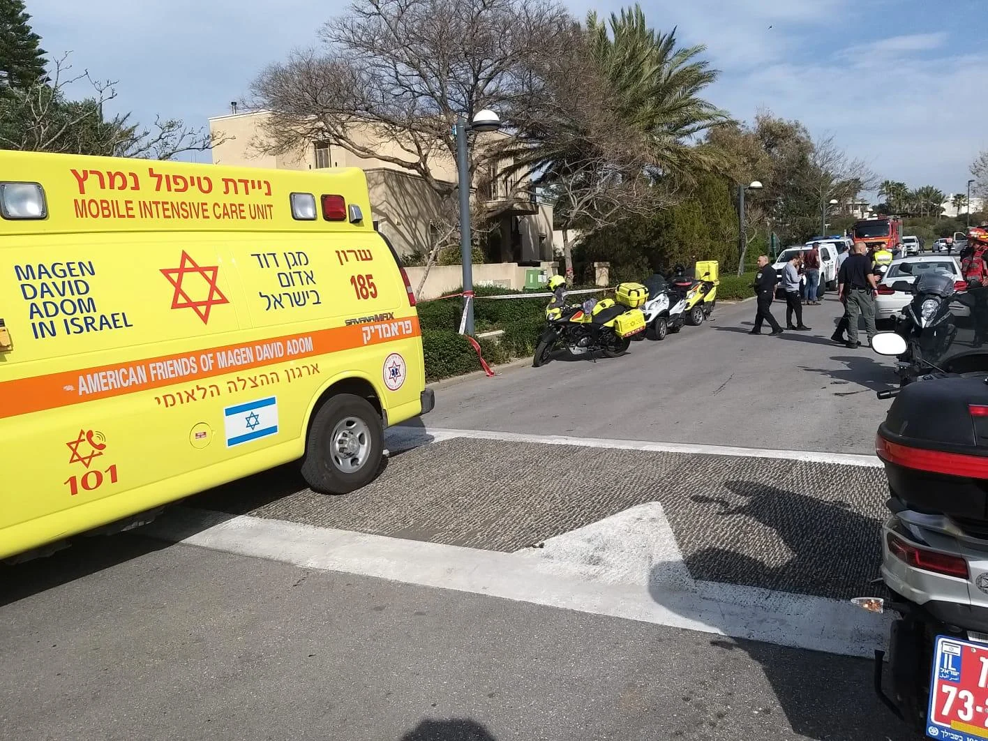 זירת אירוע הפיצוץ בקיסריה