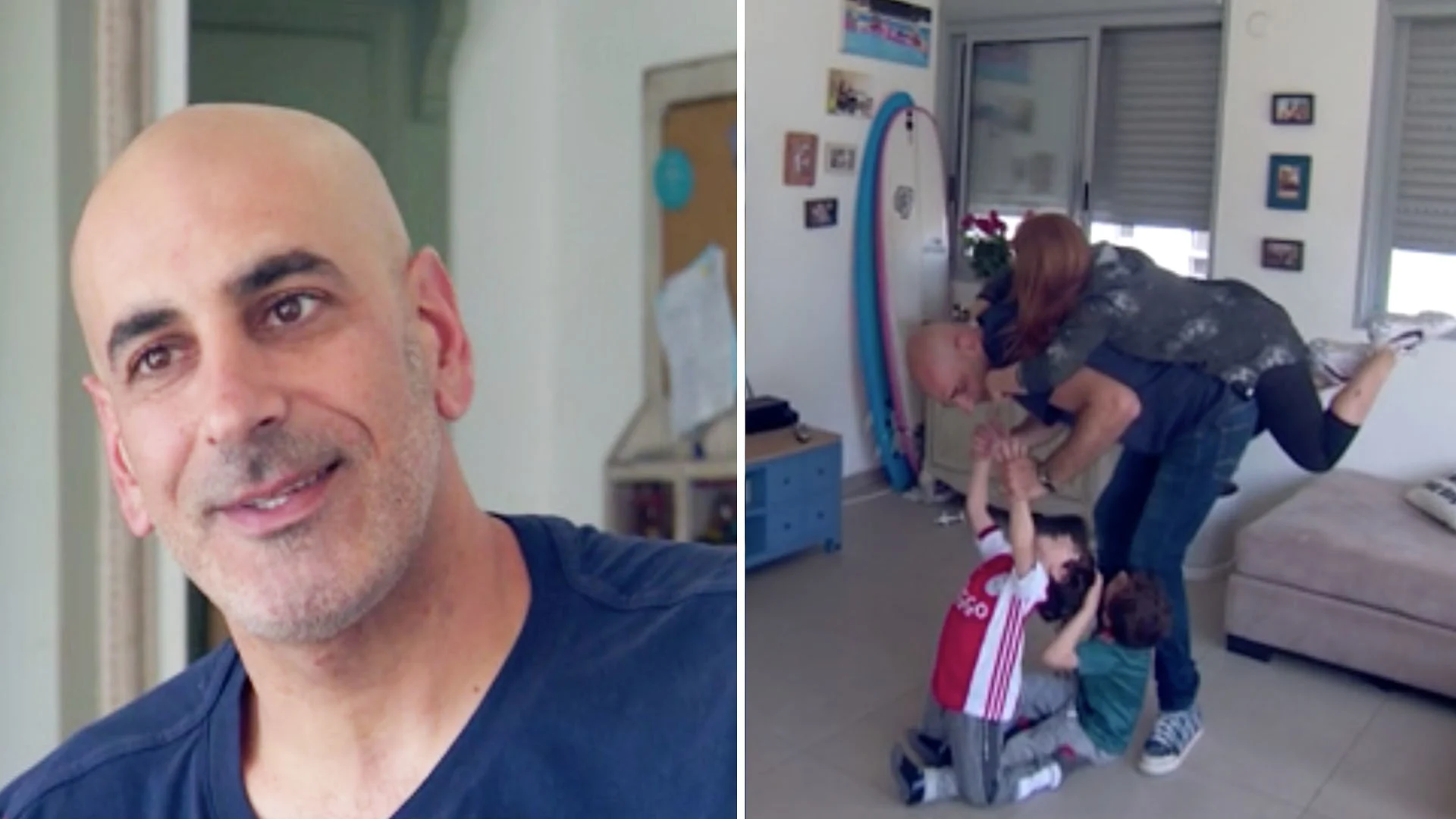 הקומיקאי קובי מימון ומשפחתו