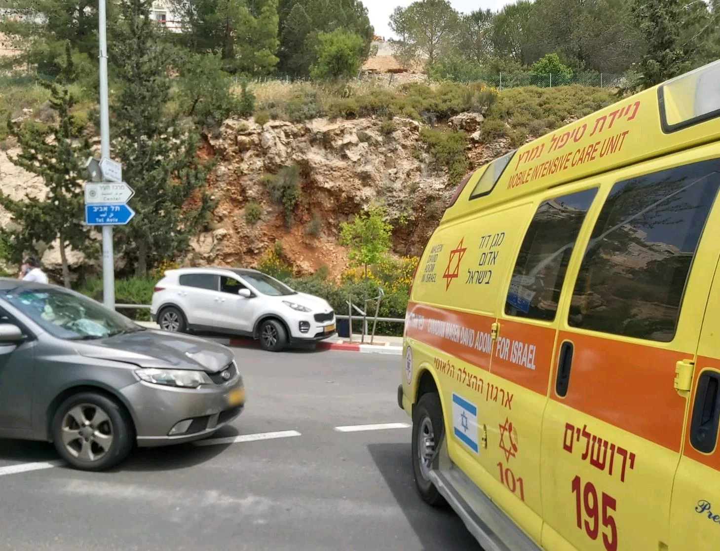 זירת התאונה בירושלים