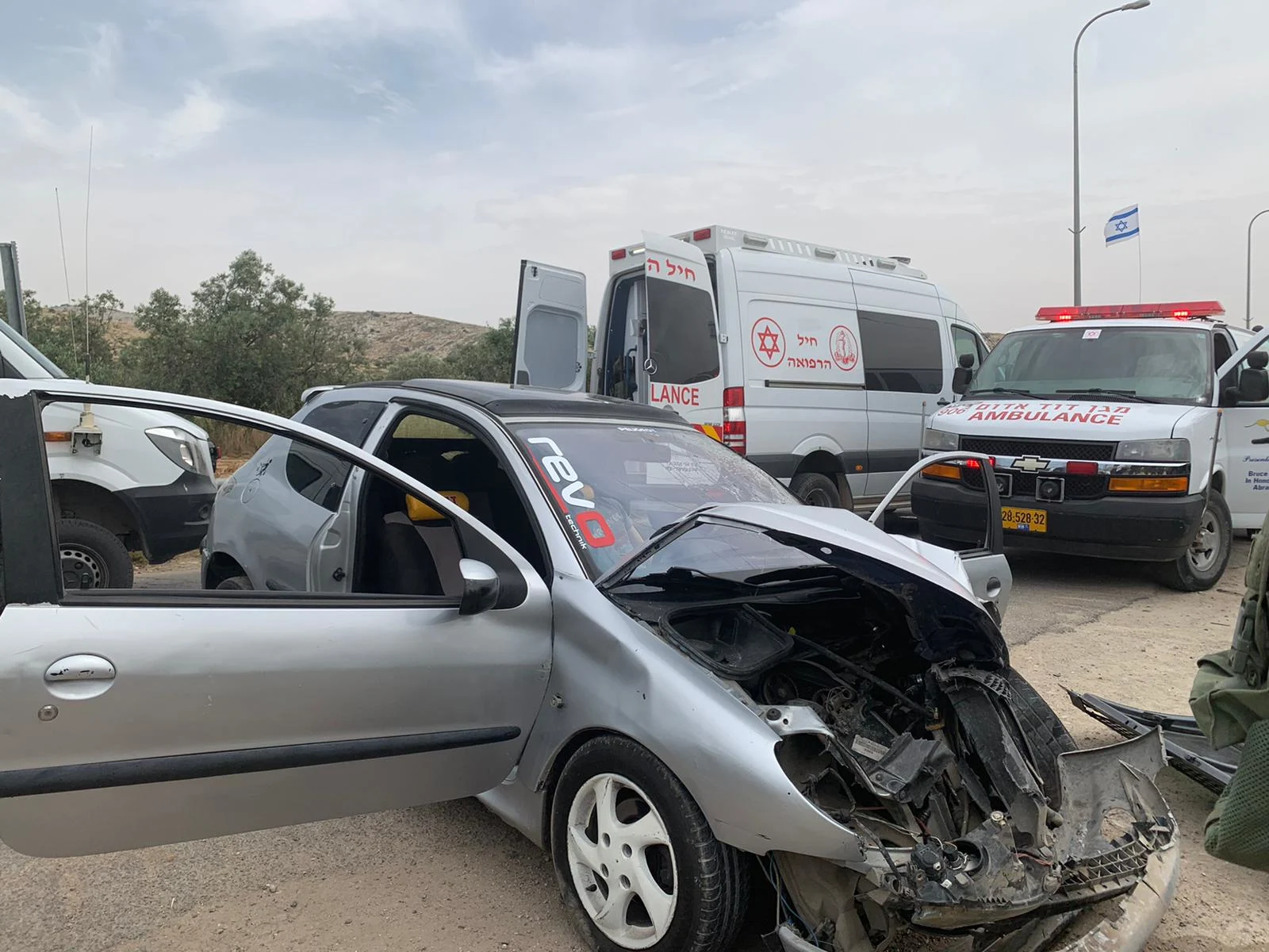 זירת הפיגוע בדרום הר חברון