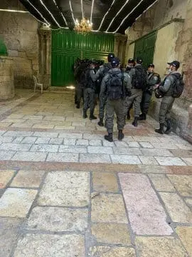 זירת הירי סמוך לשער האריות, הבוקר