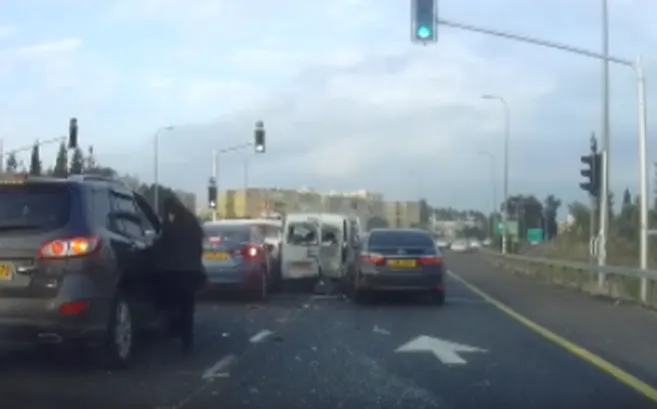 התאונה שבה נפגע אריק דוד