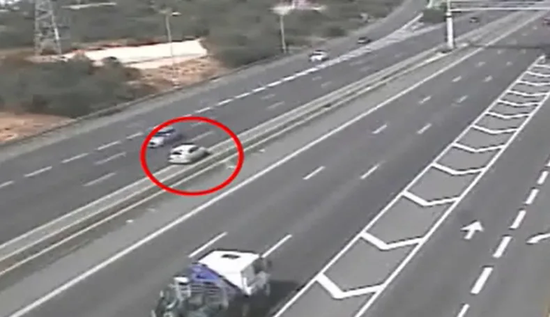 תיעוד המרדף בכביש 4