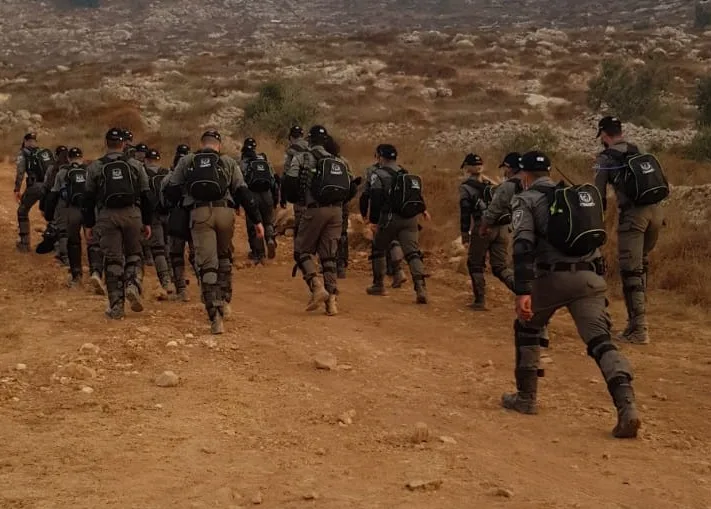 לוחמי מג''ב בהריסת מבנים לא חוקיים סמוך ליצהר
