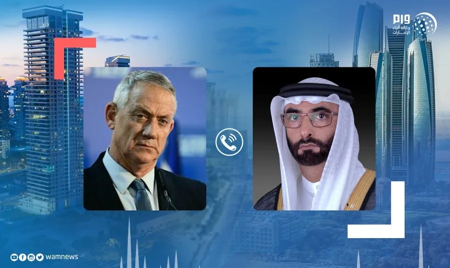 שר ההגנה של איחוד האמירויות מחמד אל-בוארדי, שר הביטחון בני גנץ