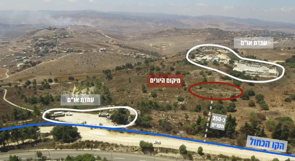 תיעוד המרחב ממנו בוצע ניסיון הפיגוע של חזבאללה