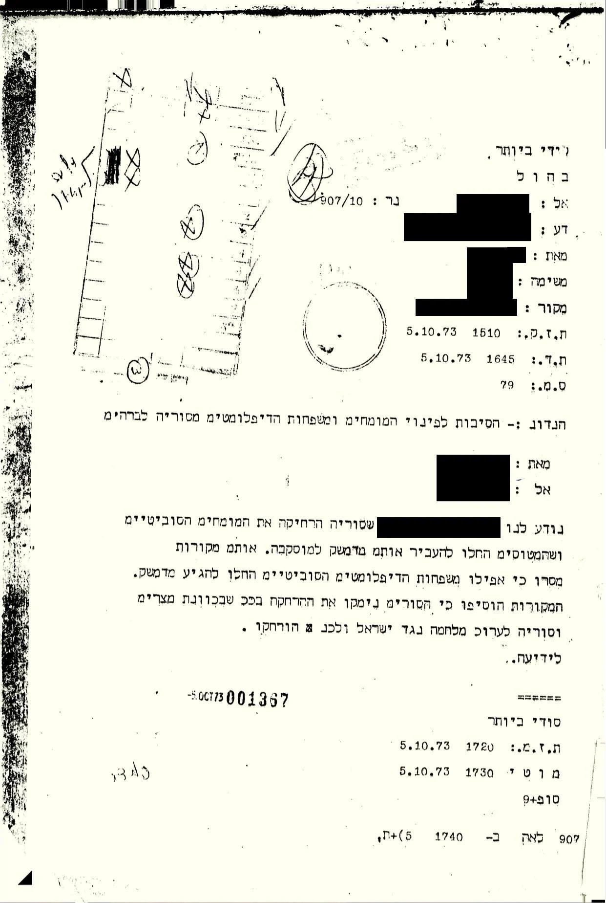 ''ידיעת הזהב'' המודיעינית