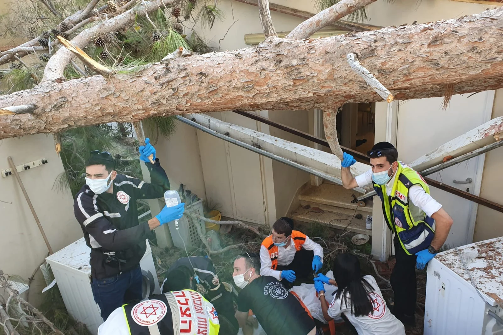 בת 19 נפצעה קשה מעץ שקרס לחצר בית בבני ברק