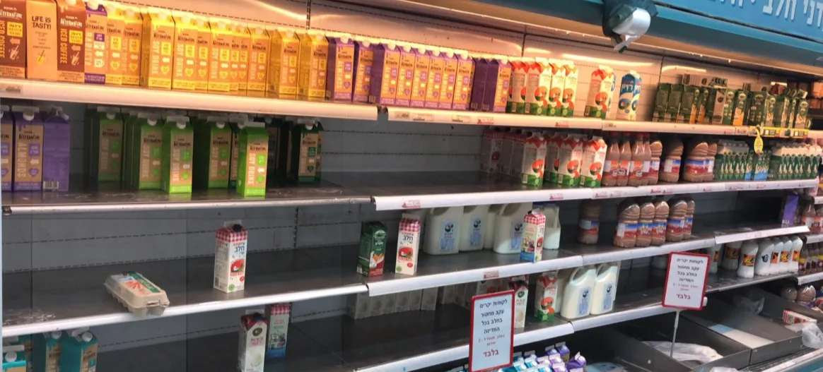 מחסור בחלב באחת מרשתות המזון