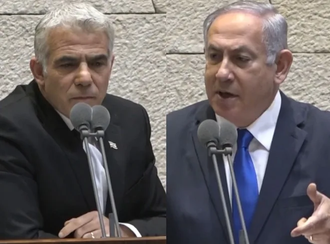 בנימין נתניהו ויאיר לפיד
