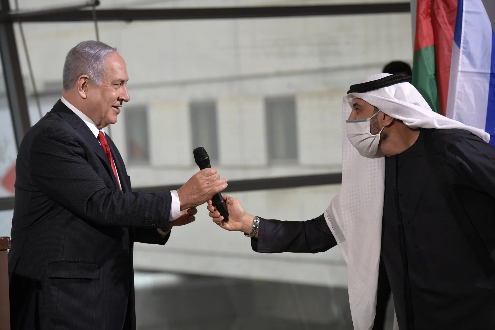 ראש הממשלה בנימין נתניהו בטקס קבלת הפנים לטיסה המסחרית הראשונה של חברת ''פליי דובאי''