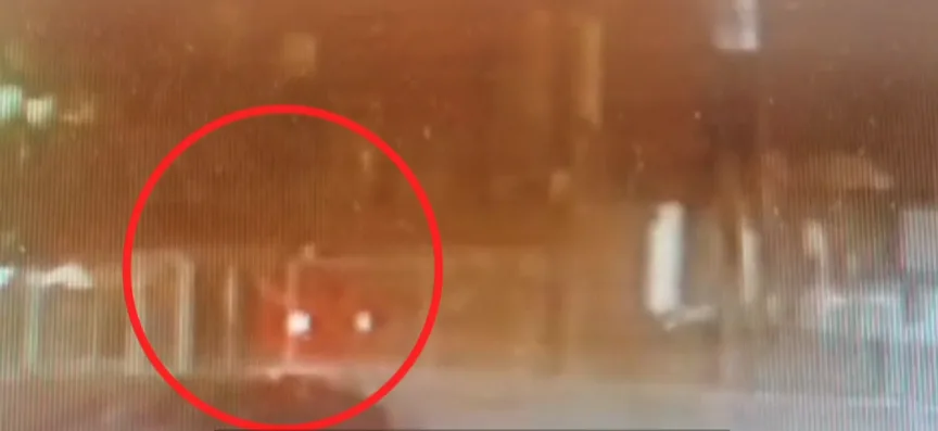 תיעוד מתוך מצלמות האבטחה באזור