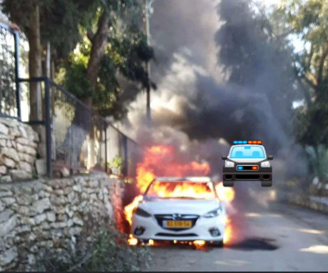 הרכב שעל פי החשד שימש את היורים במוחמד נאסר אבו ג'עו, באום אל-פחם