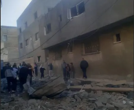 ההריסות בעקבות הפיצוץ בצפון רצועת עזה