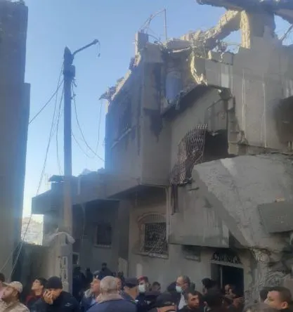 ההריסות בעקבות הפיצוץ בצפון רצועת עזה