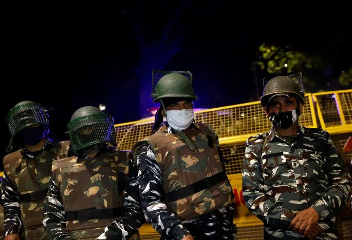 זירת הפיצוץ סמוך לשגרירות בניו דלהי, הודו