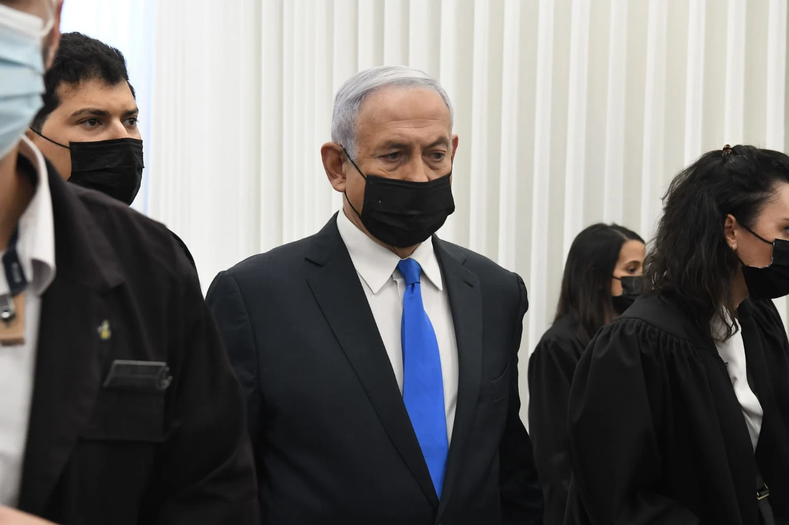 ראש הממשלה בנימין נתניהו באולם בית המשפט