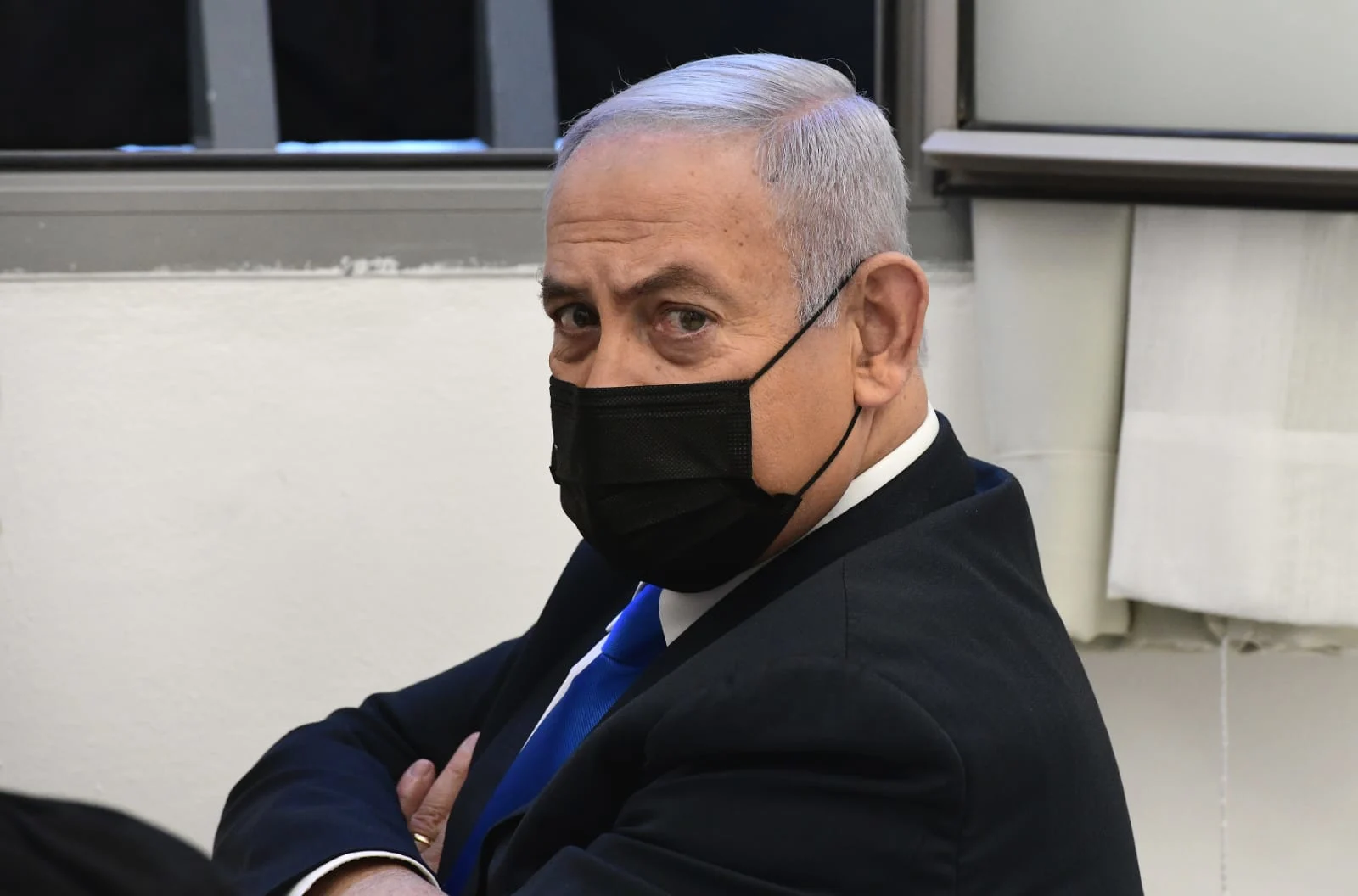 ראש הממשלה בנימין נתניהו באולם בית המשפט