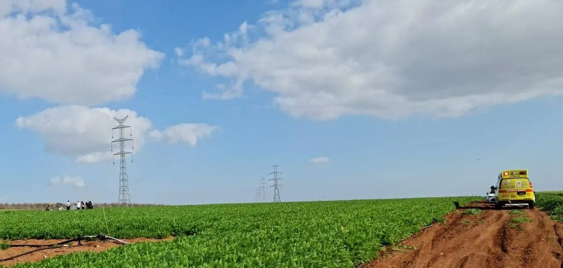 זירת ההתרסקות של כלי הטיס סמוך לעפולה