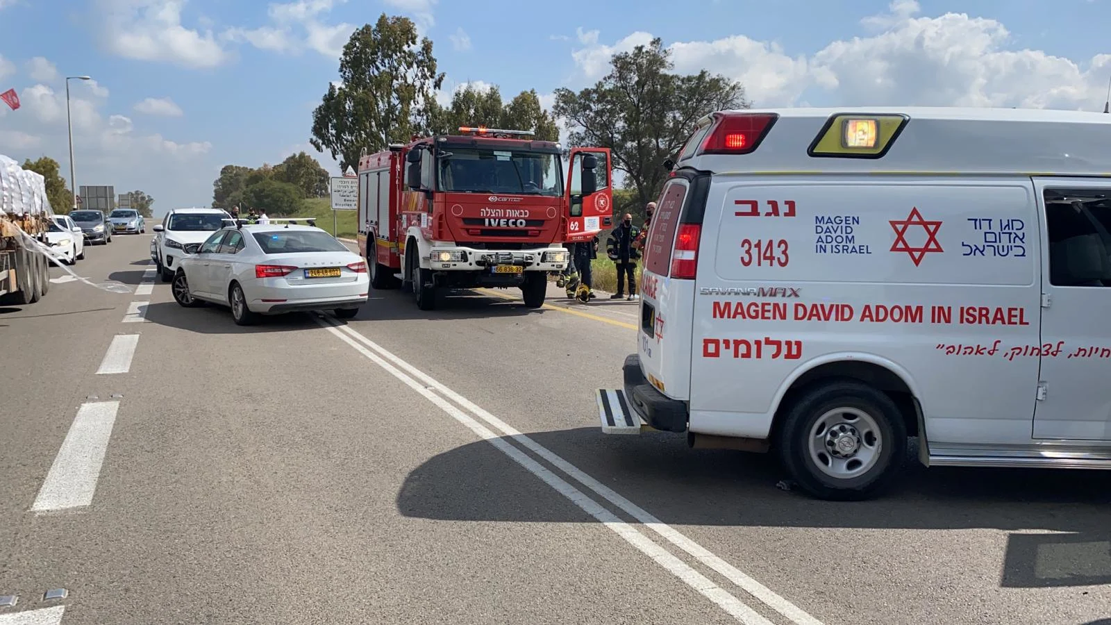 תאונת דרכים סמוך לצומת רעים